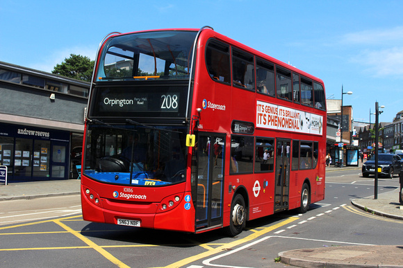 Route 208, Stagecoach London 10186, SN63NBF, Bromley