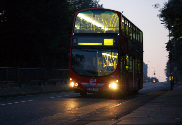 Route N89, Go Ahead London, WVL233, LX06DZR, Shooters Hill