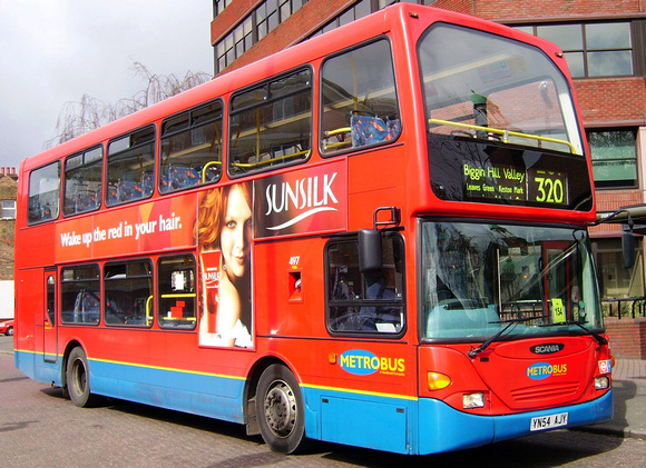 Route 320, Metrobus 497, YN54AJY, Bromley