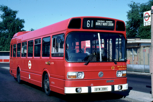 Route 61, London Transport, LS391, BYW391V, Eltham