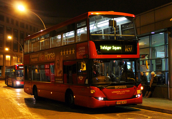Route N97, London United RATP, SP40, YP58ACO, Hammersmith