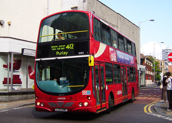 Route 412, Arriva London, DW3, LJ03MWP, Croydon