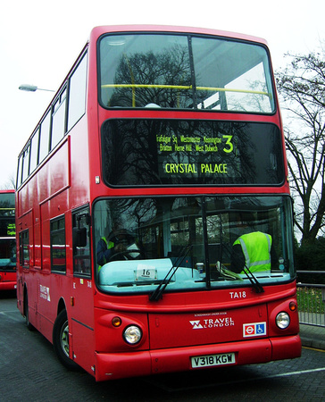 Route 3, Travel London, TA18, V318KGW, Crystal Palace