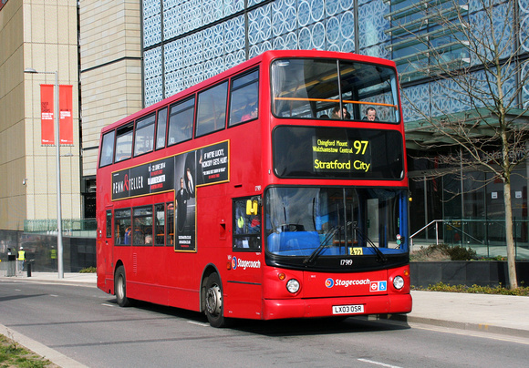 Route 97, Stagecoach London 17919, LX03OSR, Stratford City