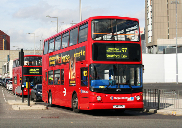 Route 97, Stagecoach London 17521, LX51FOA, Stratford City