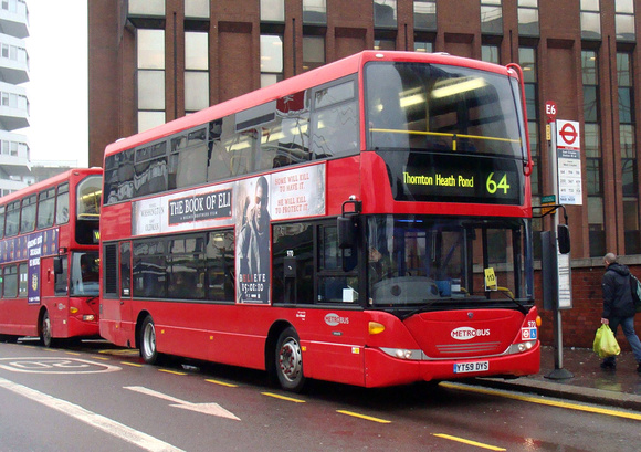 Route 64, Metrobus 970, YT59DYS, East Croydon