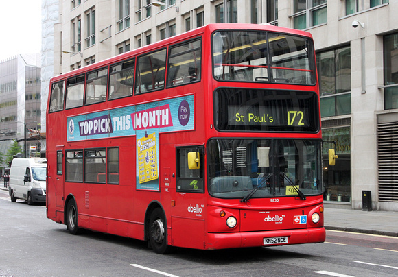 Route 172, Abellio London 9830, KN52NCE, St Pauls