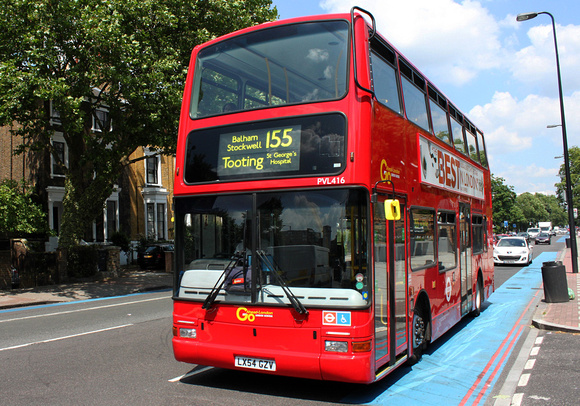 Route 155, Go Ahead London, PVL416, LX54GZV, Stockwell