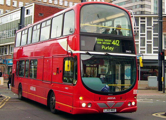Route 412, Arriva London, DW33, LJ53NHZ, Croydon