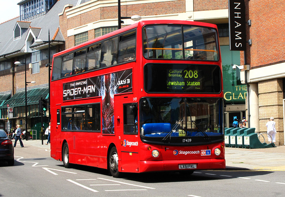 Route 208, Stagecoach London 17439, LX51FKL, Bromley