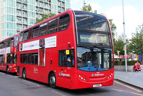 Route 99, Stagecoach London 19813, LX11BKE, Woolwich