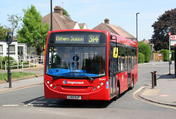 Route 314, Stagecoach London 36542, LX12DJF, New Addington