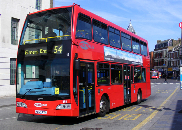 Route 54, Metrobus 898, PO59KGA, Woolwich