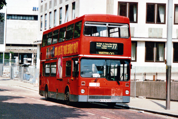 Route 77, London General, M670, KYV670X, Waterloo