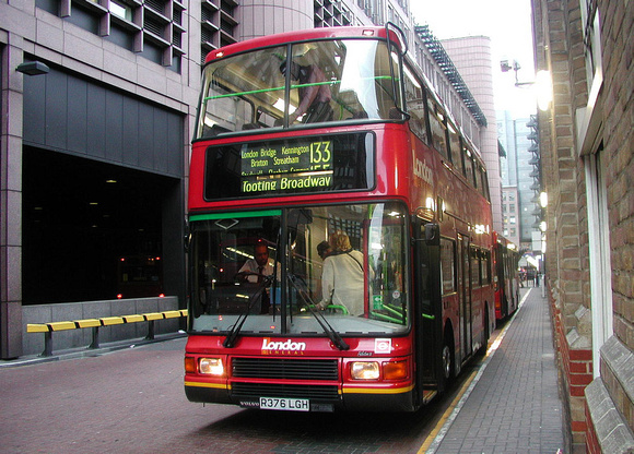 Route 133, London General, NV176, R376LGH, Liverpool Street