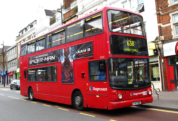 Route 638, Stagecoach London 17347, X347NNO, Bromley