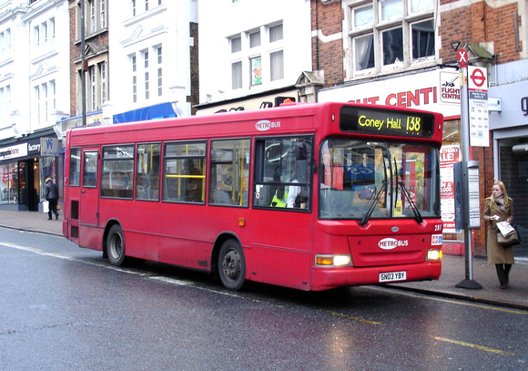 Route 138, Metrobus 281, SN03YBY, Bromley