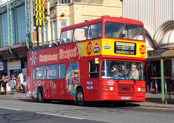 Route 20, Blackpool Transport 849, D149FYM, Blackpool