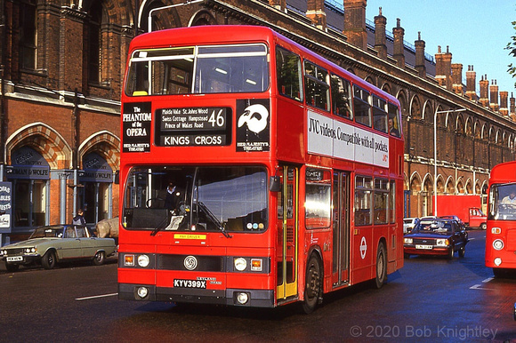 Route 46, London Transport, T399, KYV399X, King's Cross