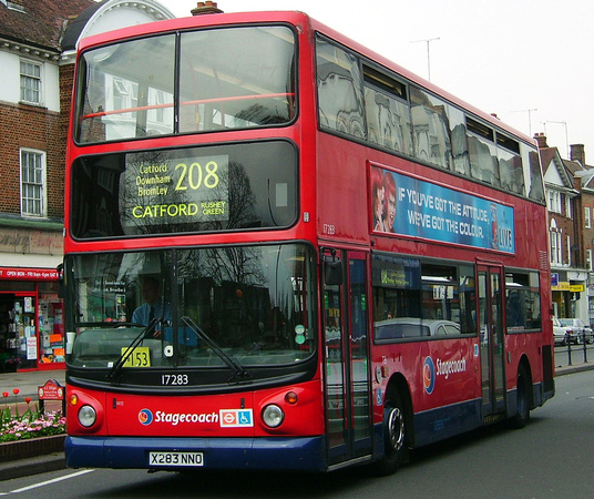 Route 208, Stagecoach London 17283, X283NNO, Orpington