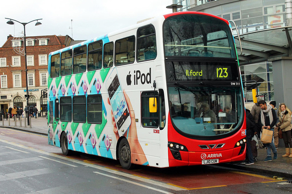 Route 123, Arriva London, DW311, LJ10CUW, Wood Green