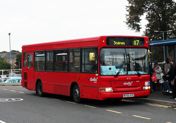 Route 117, Abellio London 8116, MX56HYR, West Middlesex Hospital