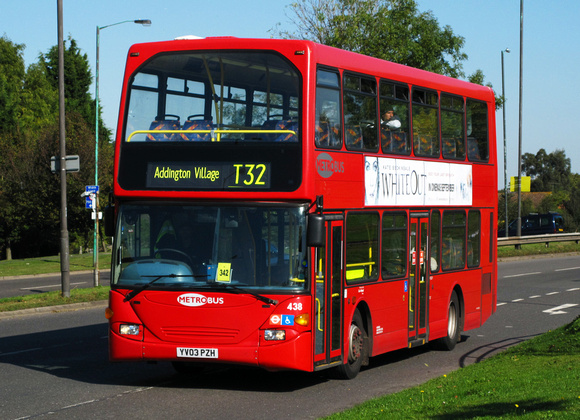 Route T32, Metrobus 438, YV03PZH, Addington Village