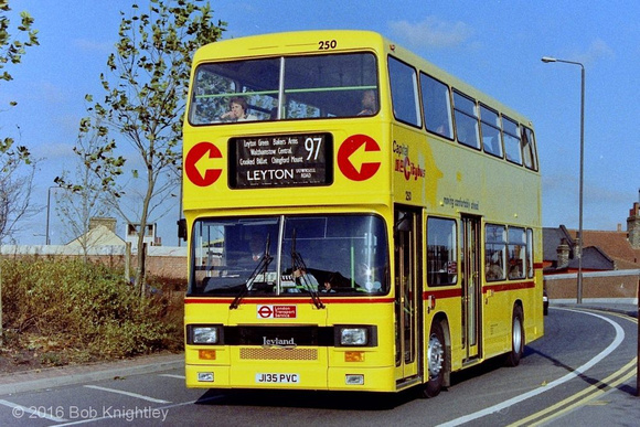 Route 97, Capital Citybus 250, J135PVC, Walthamstow