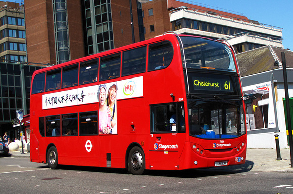 Route 61, Stagecoach London 19134, LX56EAK, Bromley