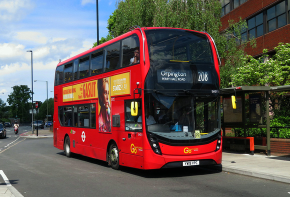 Route 208, Go Ahead London, EH311, YW19VPC, Bromley