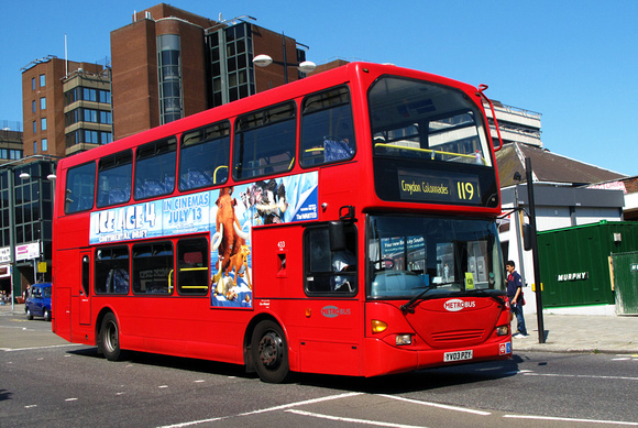 Route 119, Metrobus 433, YV03PZY, Bromley