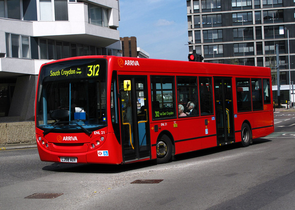 Route 312, Arriva London, ENL21, LJ58AUV, Croydon