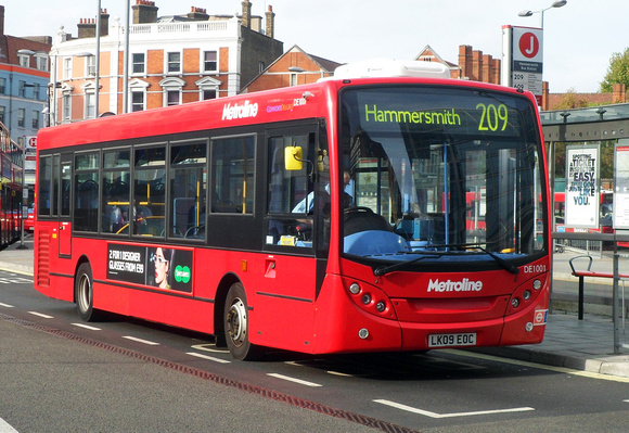 Route 209, Metroline, DE1001, LK09EOC, Hammersmith