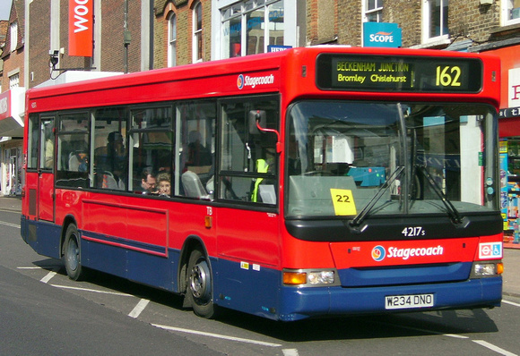 Route 162, Arriva Kent Thameside 4217, W234DNO, Bromley