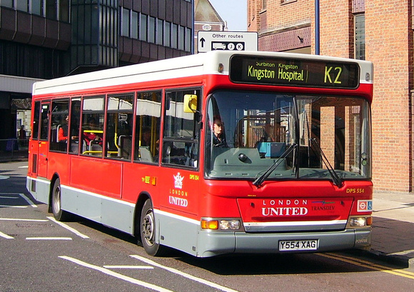 Route K2, London United, DPS554, Y554XAG, Kingston