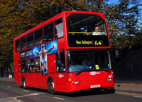 Route 64, Metrobus 443, YV03RCY, Croydon