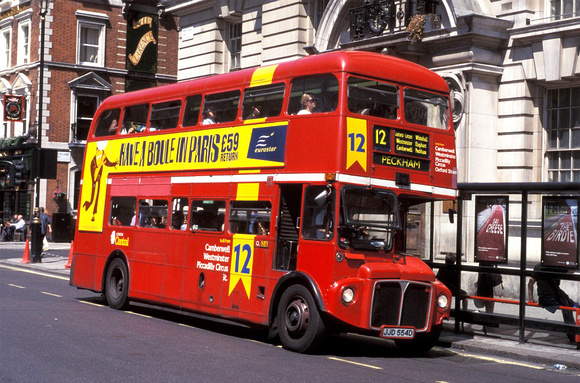 Route 12, London Central, RML2554, JJD554D, Whitehall
