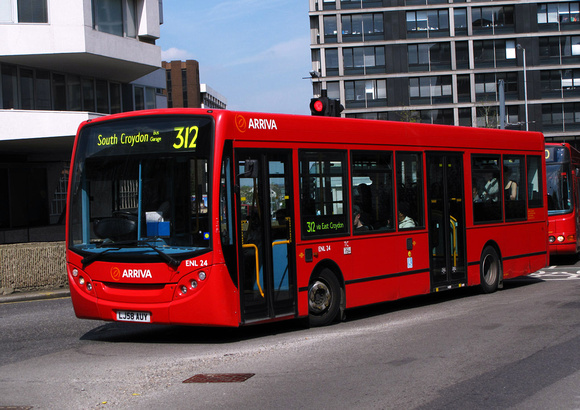 Route 312, Arriva London, ENL24, LJ58AUY, Croydon