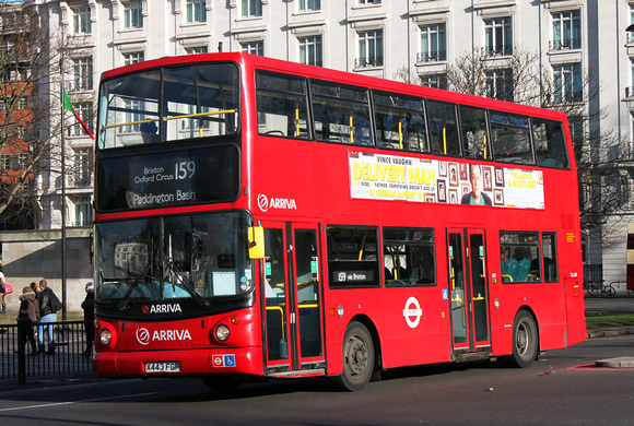 Route 159, Arriva London, DLA243, X443FGP, Marble Arch