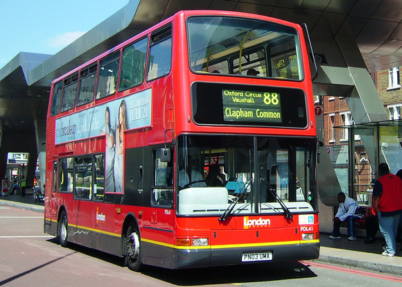 Route 88, London General, PDL41, PN03UMA, Vauxhall