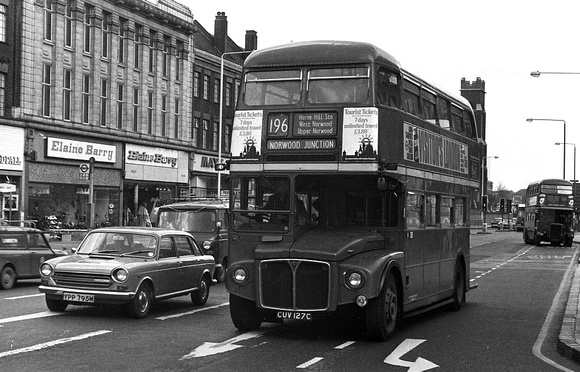 Route 196, London Transport, RM2127, CUV127C