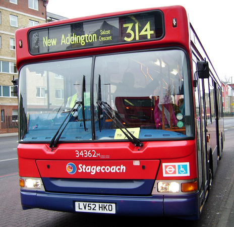 Route 314, Stagecoach London 34362, LV52HKO, Bromley