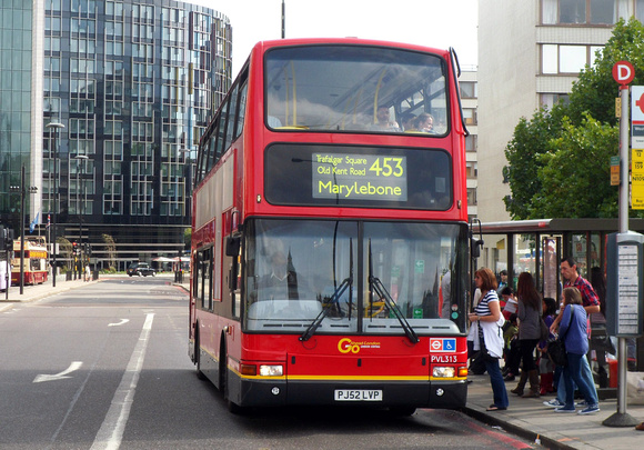 Route 453, Go Ahead London, PVL313, PJ52LVP, Westminster Bridge