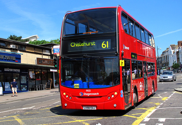 Route 61, Stagecoach London 19133, LX56EAJ, Bromley South