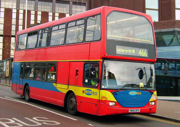 Route 466, Metrobus 466, YN03DFV, Croydon