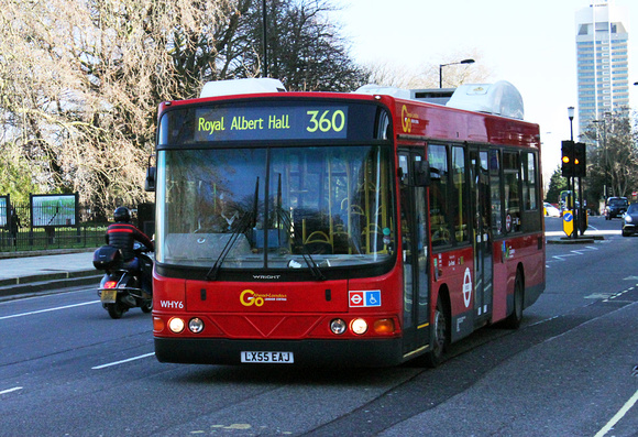 Route 360, Go Ahead London, WHY6, LX55EAJ, Royal Albert Hall