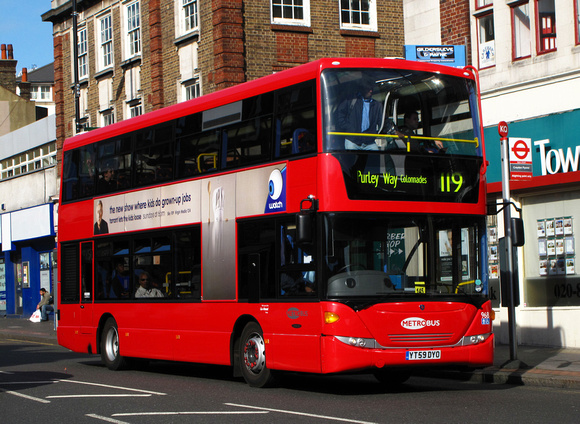 Route 119, Metrobus 968, YT59DYO, Croydon