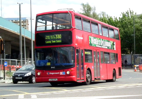 Route 330, Stagecoach London 18462, LX55EPL, Canning Town