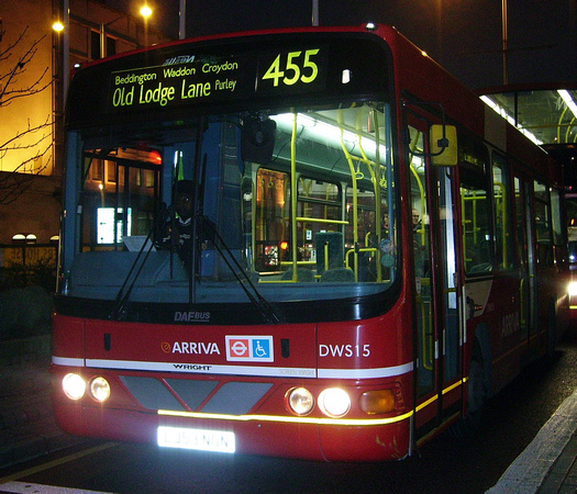 Route 455, Arriva London, DWS15, LJ53NGN, Croydon