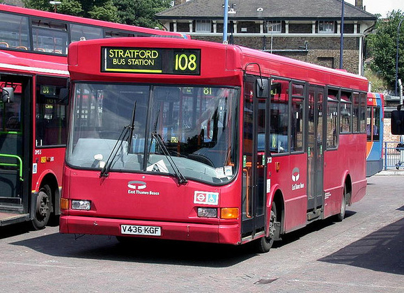 Route 108, East Thames Buses, V436KGF, Lewisham